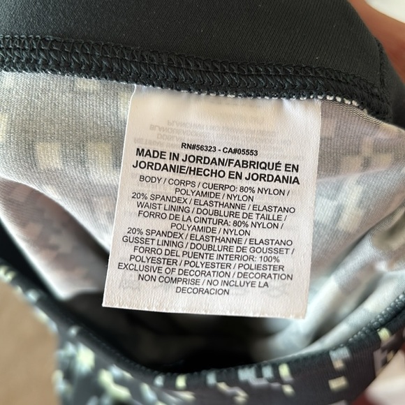 Nike Dri-Fit Power Legendary Printed Mid Rise Training Tights Geometric Leggings - Picture 14 of 16